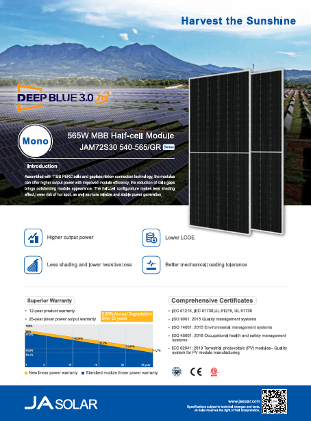 JA Solar 575W Solar Panel